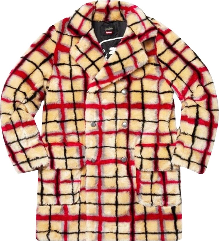 Plaid deals fur coat