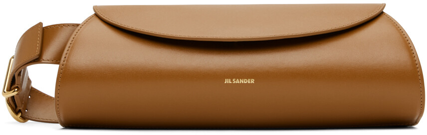 

Коричневая маленькая сумка Cannolo Jil Sander