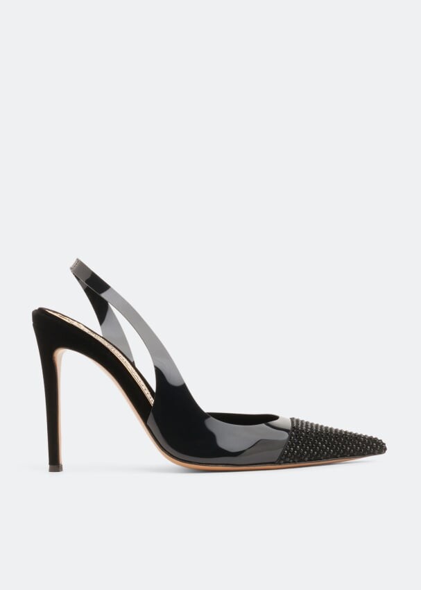 

Туфли ALEXANDRE VAUTHIER Amber Ghost crystal pumps, черный
