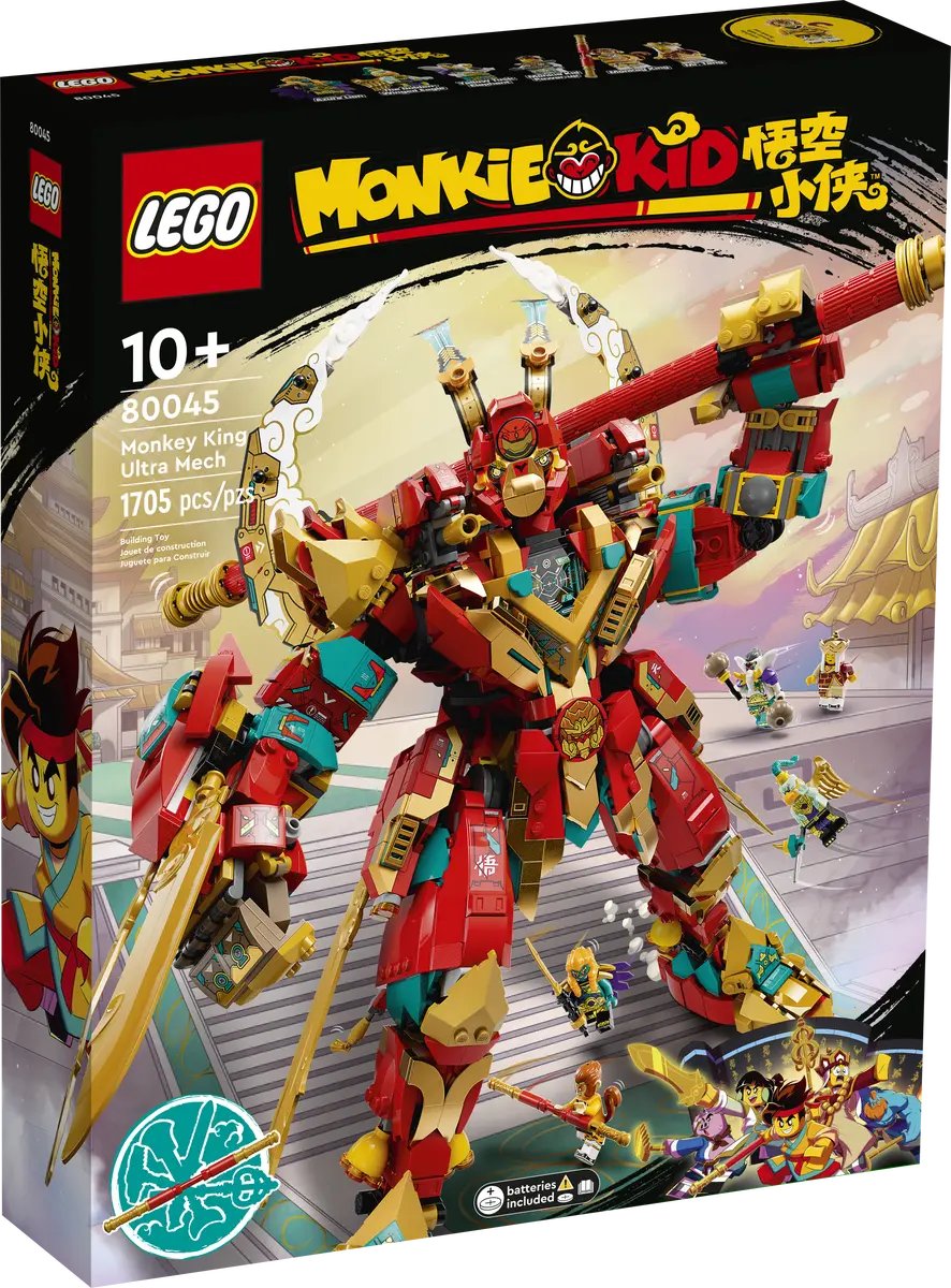 Конструктор Lego Monkie Kid Monkey King Ultra Robot 80045, 1705 деталей