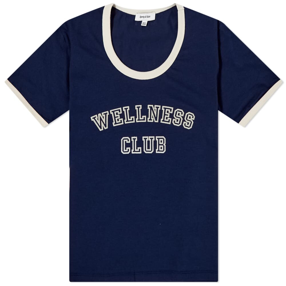 

Футболка Sporty & Rich Wellness Club Ringer T-Shirt, Синий