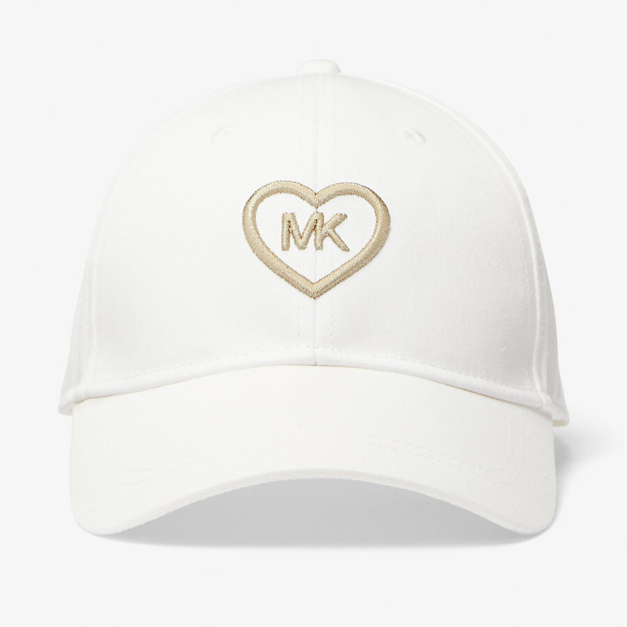

Бейсболка Michael Kors Kids Embroidered Cotton Baseball, белый