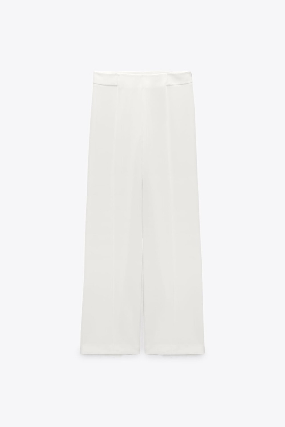 

Брюки Zara High-waist Regular, экрю, Серый