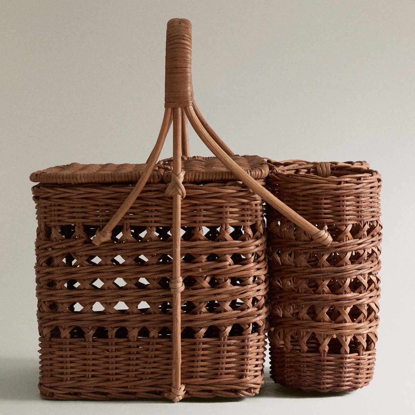 

Корзина для пикника Zara Home Rattan, коричневый