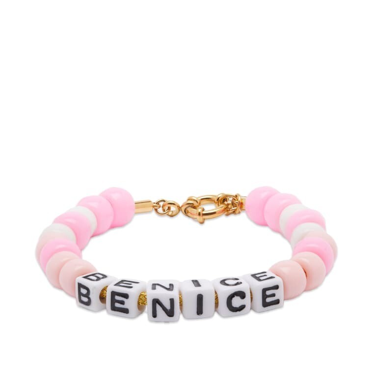 

Браслет Sporty & Rich Be Nice Bead, розовый/белый