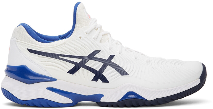 

Бело-синие кроссовки Court FF2 Asics