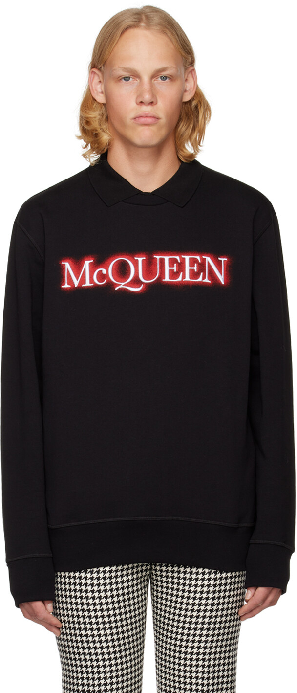 

Черный свитшот с вышивкой Alexander McQueen