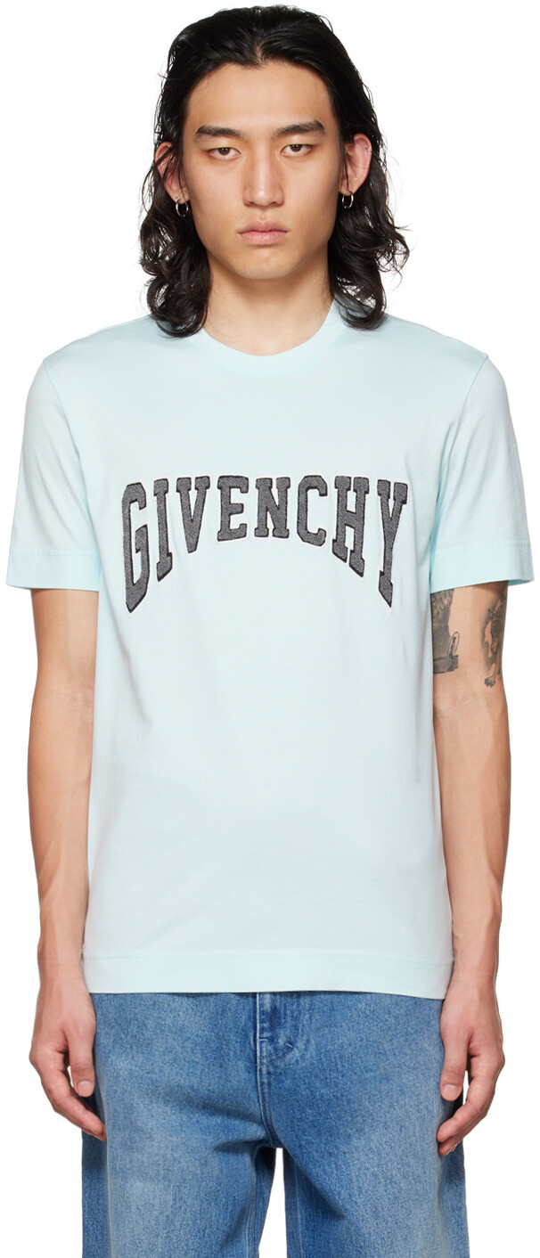 

Синяя футболка с нашивками Givenchy, Синий