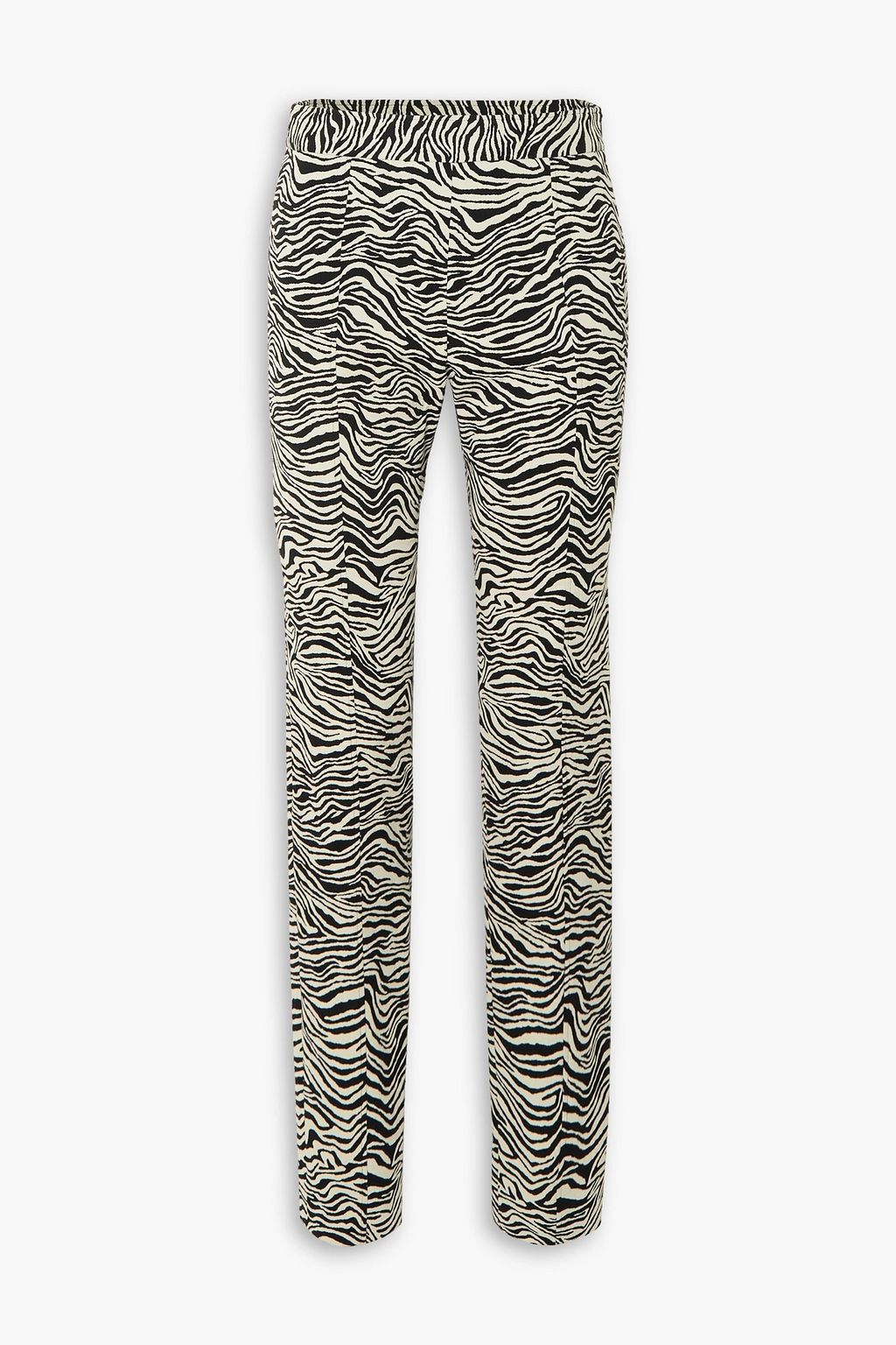 Узкие брюки из эластичного смесового хлопка с зебровым жаккардом PROENZA SCHOULER, слоновая кость