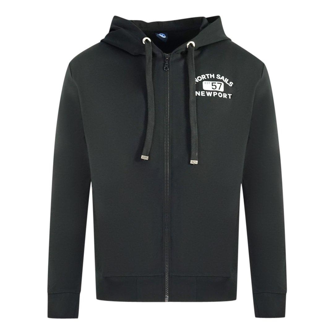 Черная куртка-свитер на молнии с логотипом North Sails, черный