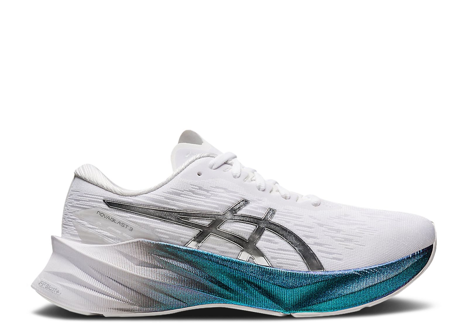 

Кроссовки ASICS Wmns Novablast 3 Platinum 'White Metallic Blue', белый