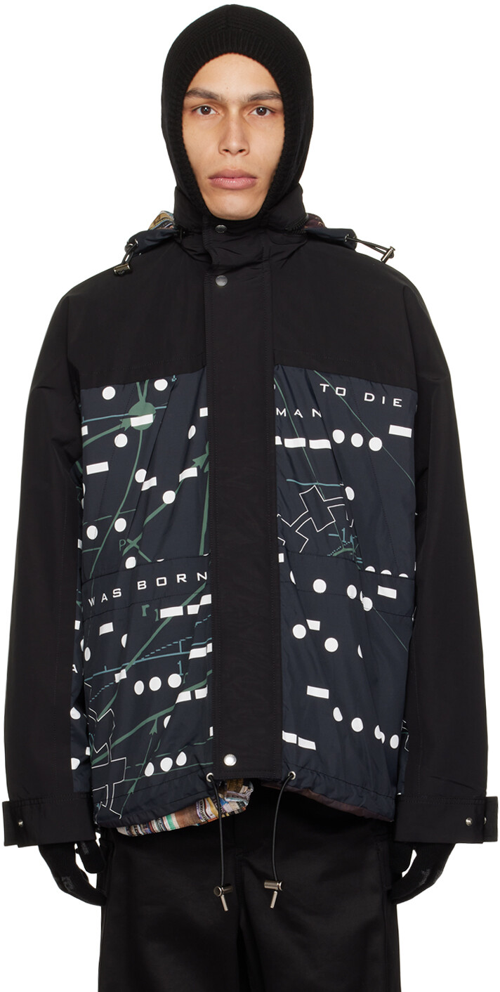 

Черная двусторонняя куртка Interstellar sacai, Черный