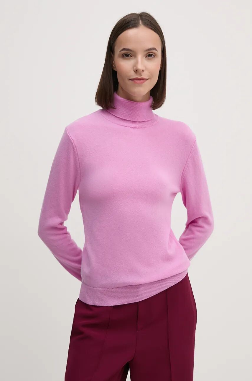 

Шерстяной свитер United Colors of Benetton, фиолетовый