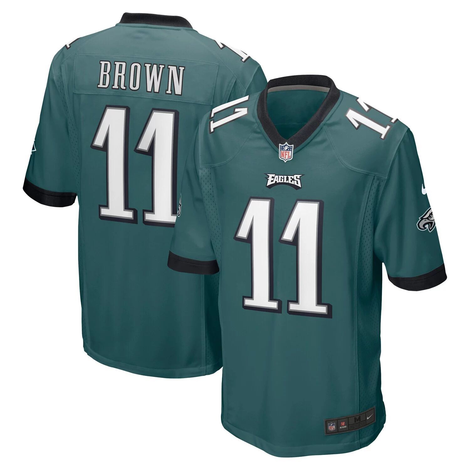 

Мужская футболка AJ Brown Midnight Green Philadelphia Eagles Player Game Nike