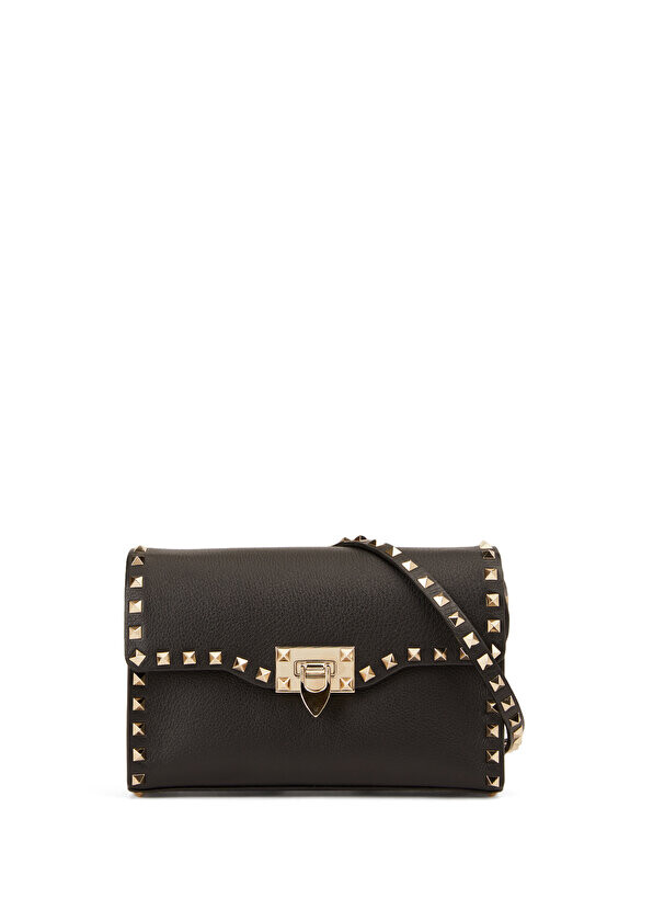 

Черная женская кожаная сумка rockstud Valentino Garavani
