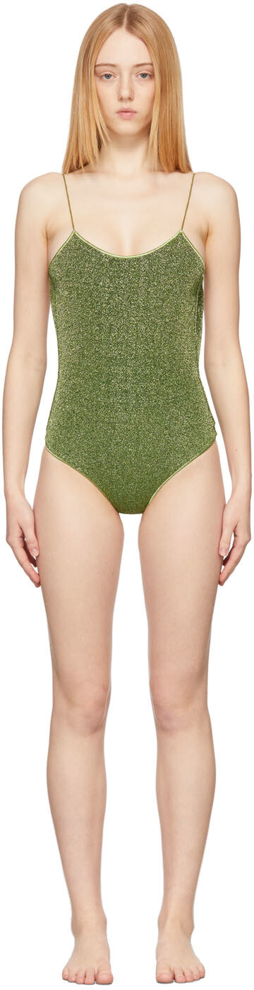 

Эксклюзивный зеленый цельный купальник SSENSE Lumière Oséree