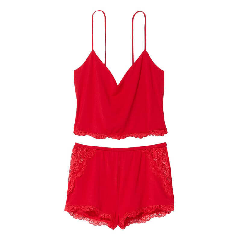 

Пижама Victoria's Secret Cropped Modal, красный