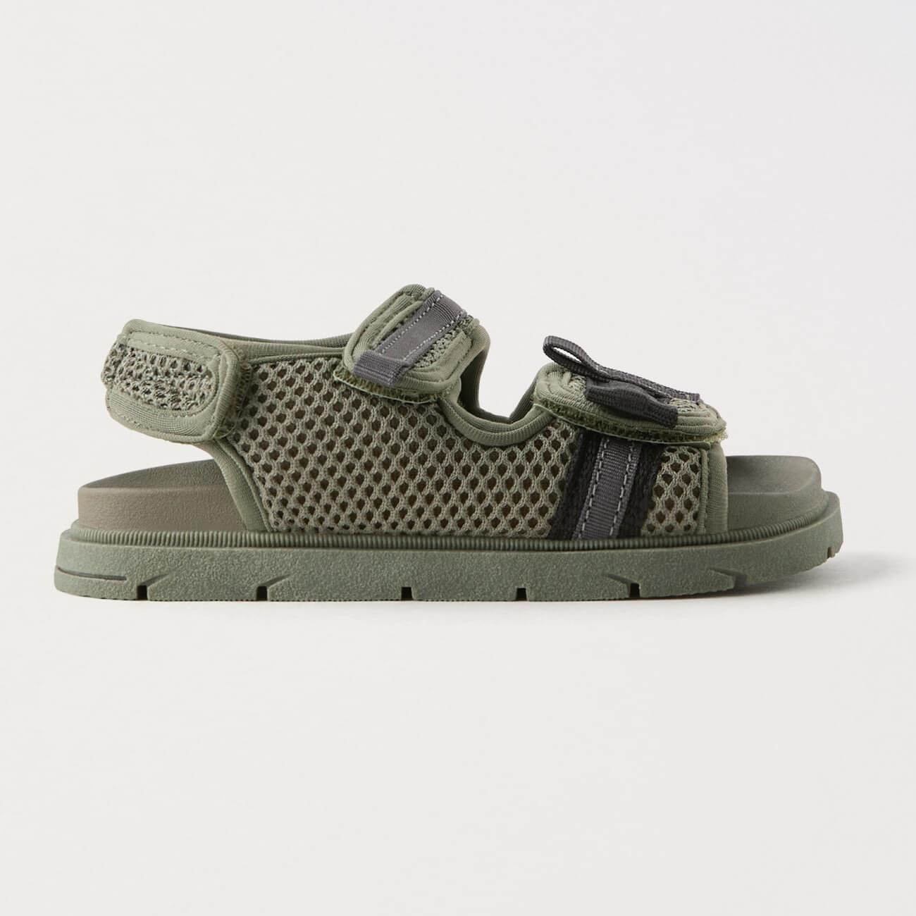 Сандалии Zara Technical Mesh, темно-зеленый сандалии zara technical chunky sole черный