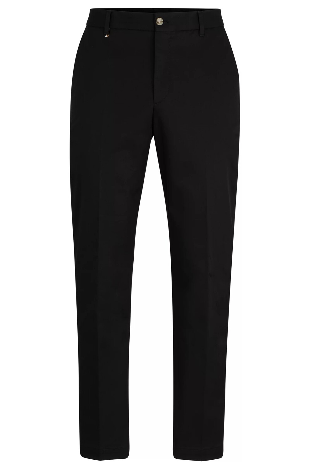 

Брюки Boss Relaxed-fit Button-up In Stretch Cotton, черный