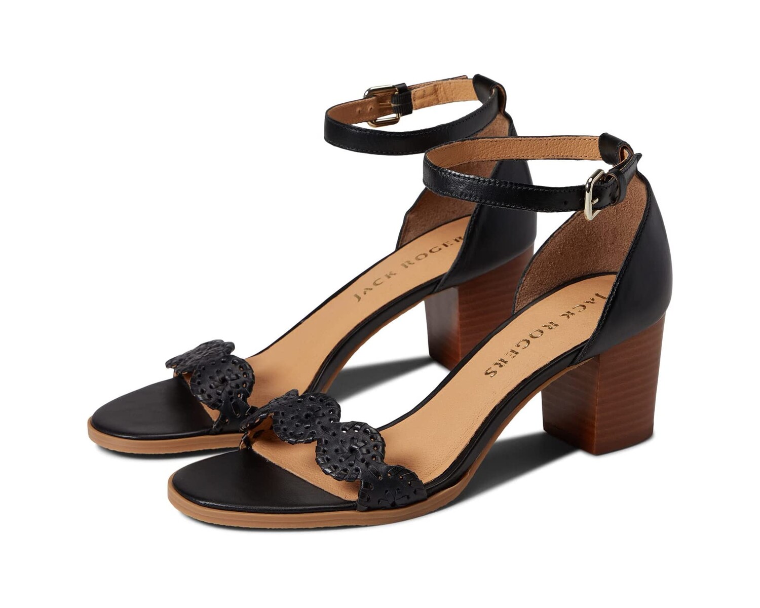 

Босоножки на каблуках Lauren Ankle Strap Mid Heel Jack Rogers, черный