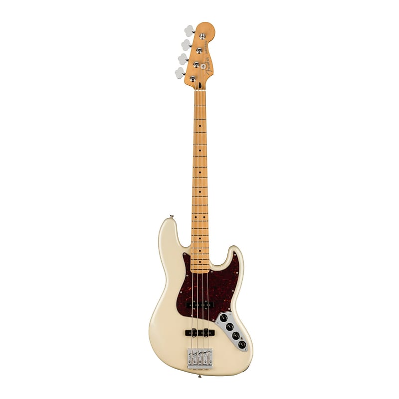 цена Джазовый бас-гитара Fender Player Plus с 4 струнами из кленового грифа (для правой руки, олимпийская жемчужина) Fender Player Plus 4-String Maple Fingerboard Jazz Bass (Olympic Pearl)
