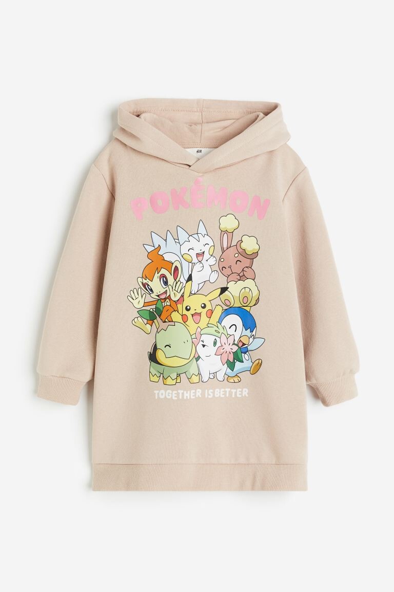 

Платье-толстовка H&M x Pokémon Hooded, бледно-розовый
