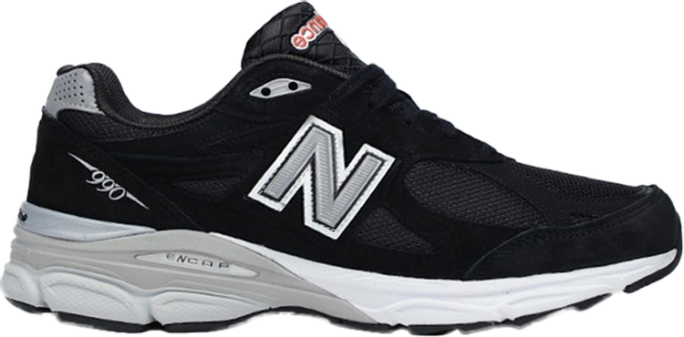 Кроссовки New Balance 990v3 Made In USA 'Black White', черный - фото