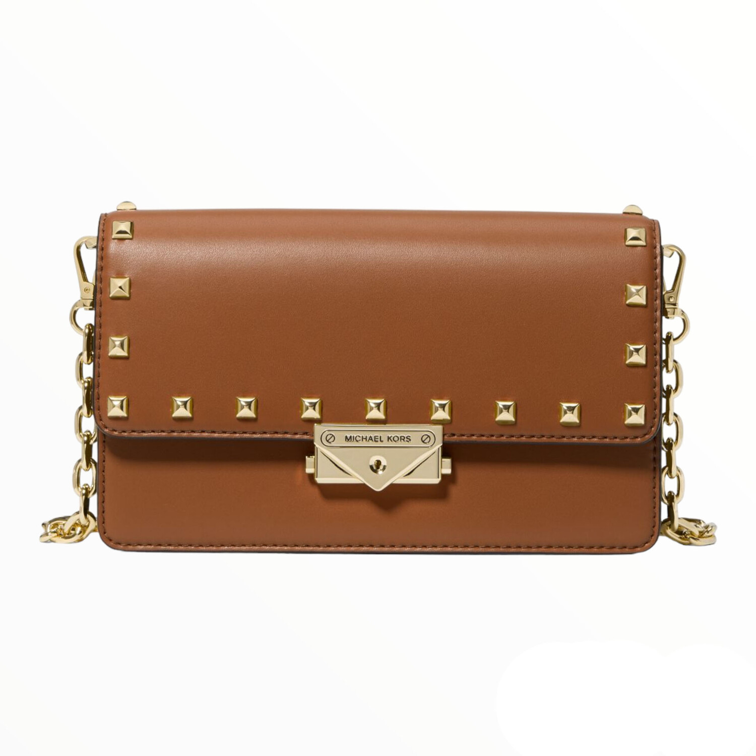 

Клатч Michael Michael Kors Cece Medium Studded Faux Leather, коричневый