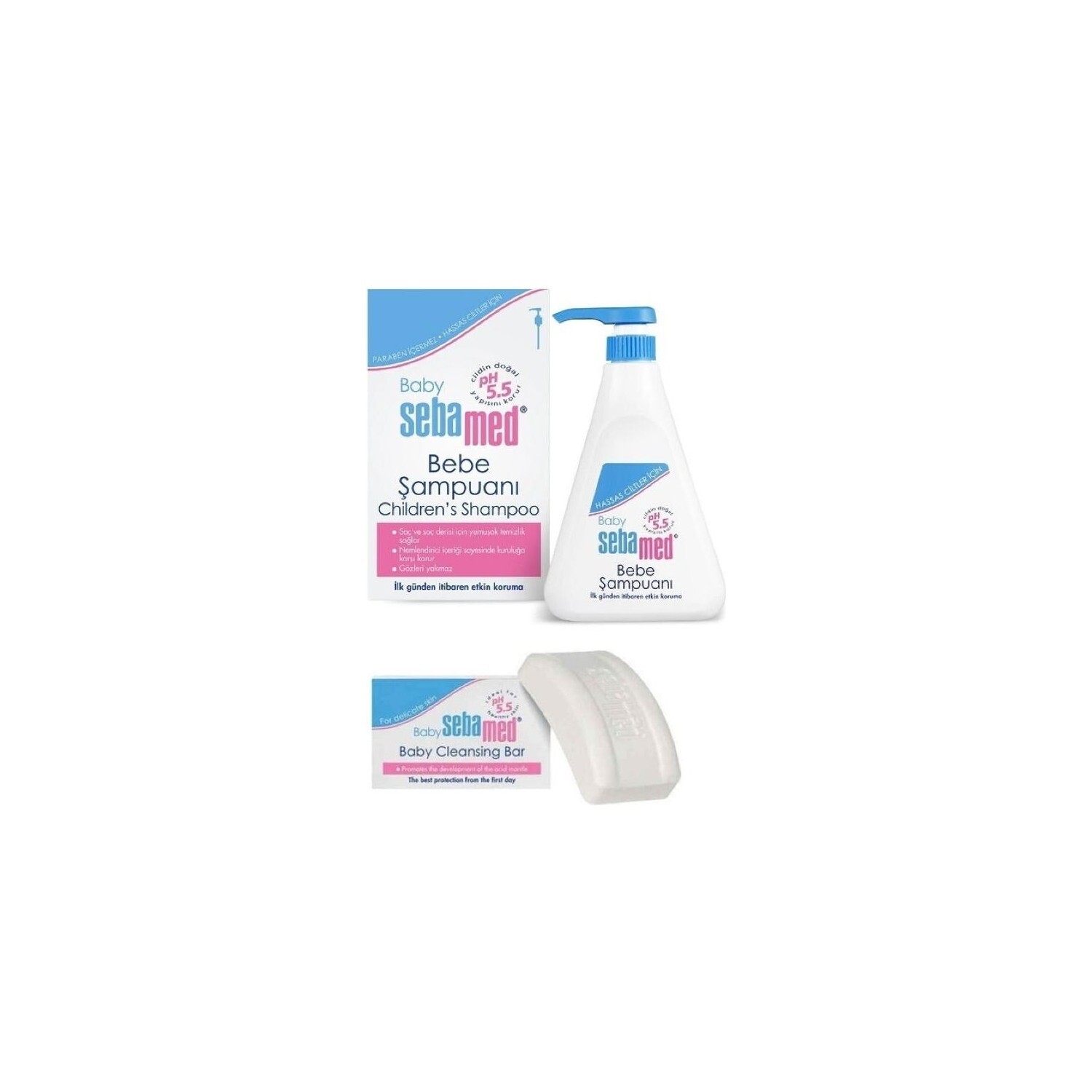 

Детское мыло Sebamed + Детский шампунь Sebamed, 500мл