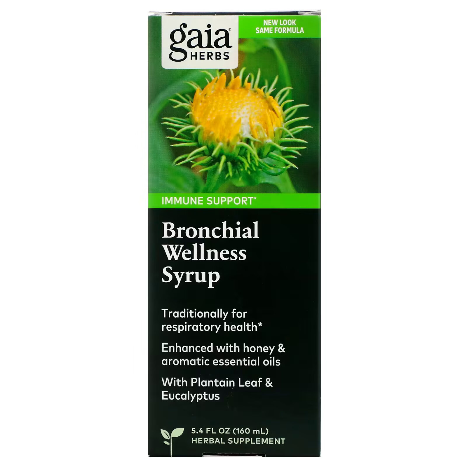 Gaia Herbs, Бронхиальный оздоровительный сироп, 5,4 жидких унций (160 мл) norms farms оздоровительный сироп бузина 8 жидких унций 237 мл