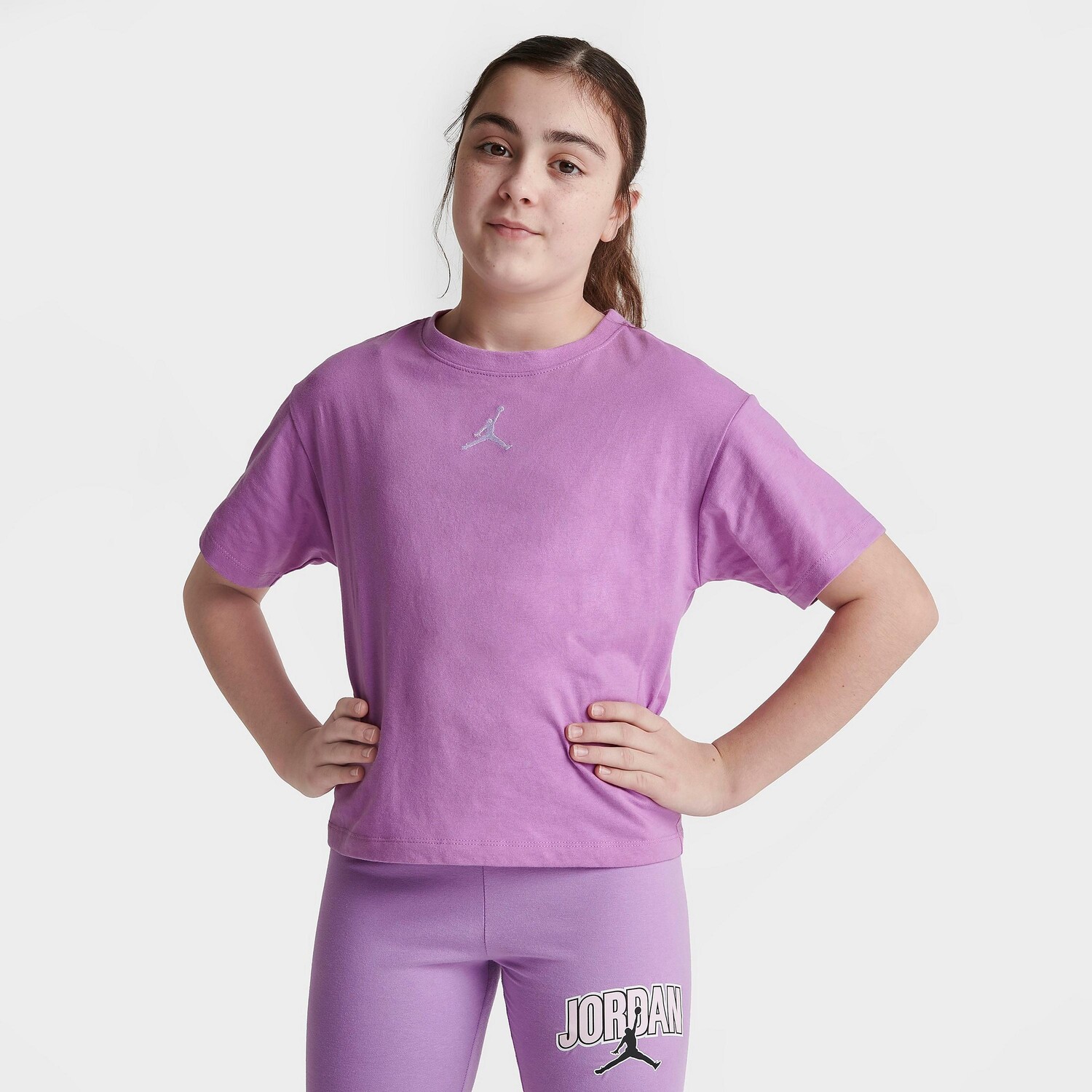 

Футболка свободного кроя Jordan Essentials для девочек, розовый