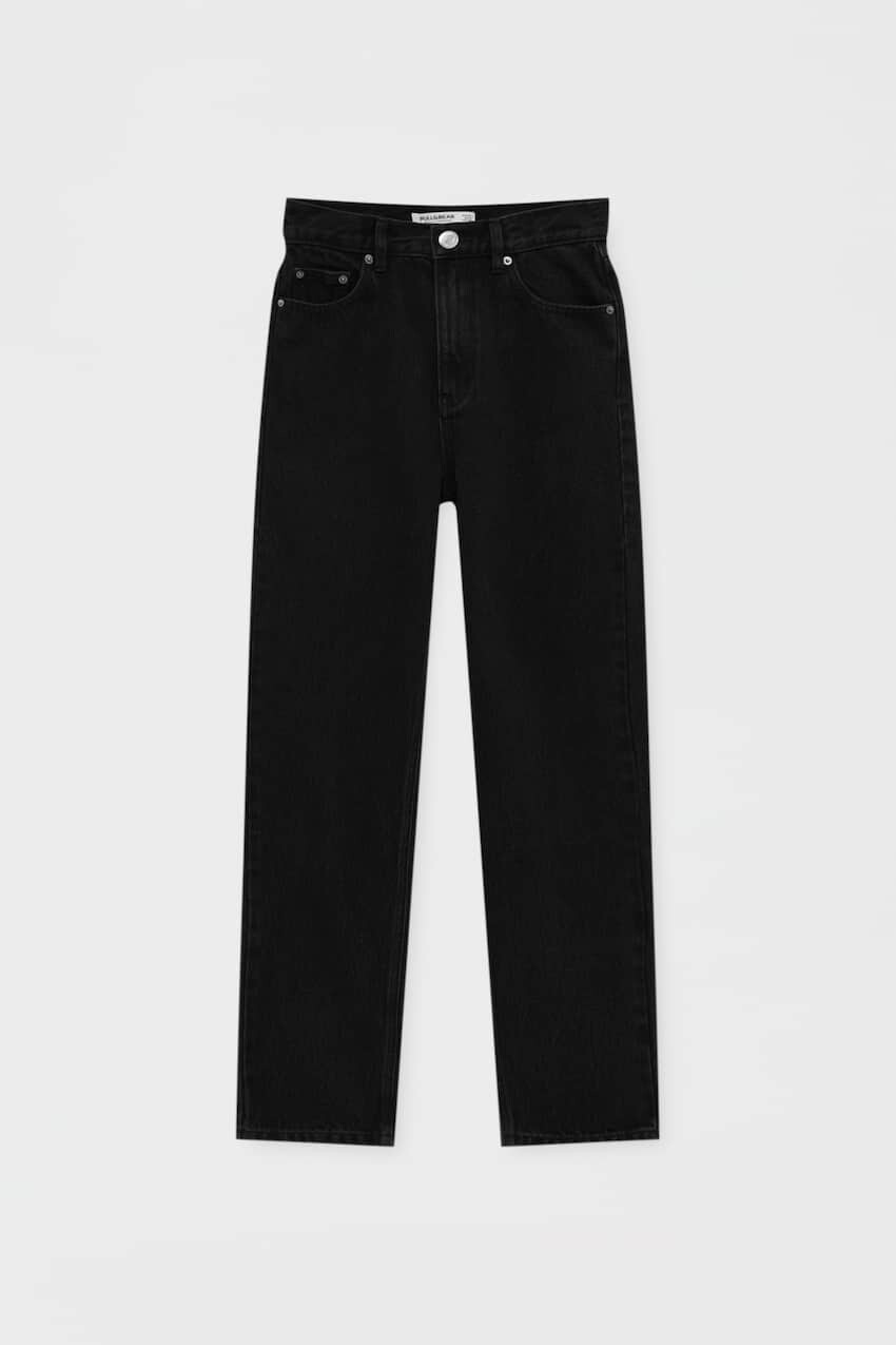 

Джинсы Pull&Bear Basic Mom, черный