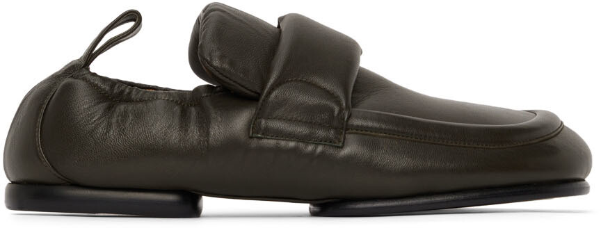 

Зеленые кожаные стеганые лоферы Dries Van Noten
