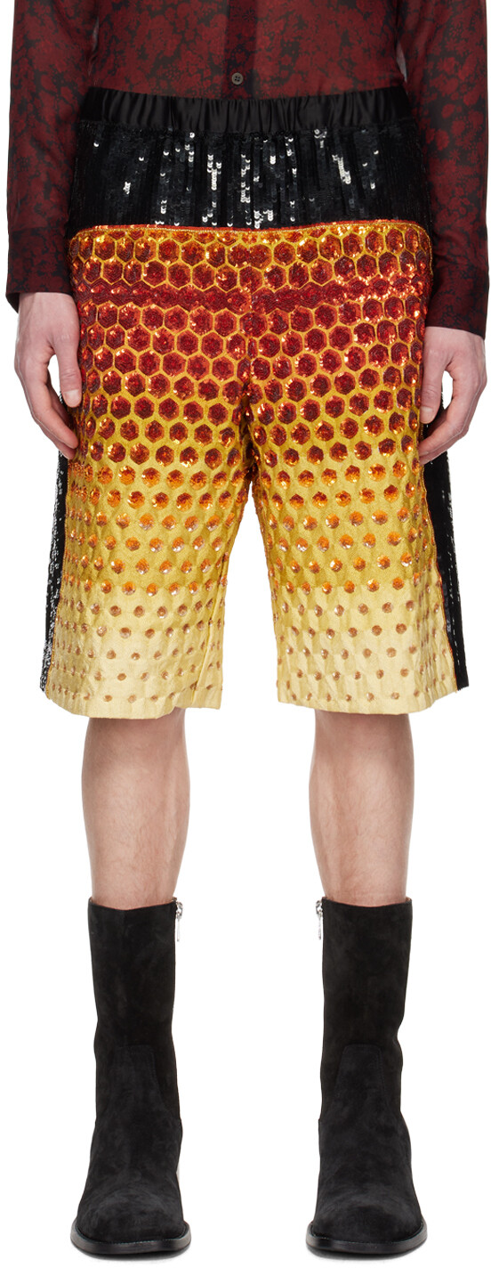 

Разноцветные шорты с пайетками Dries Van Noten