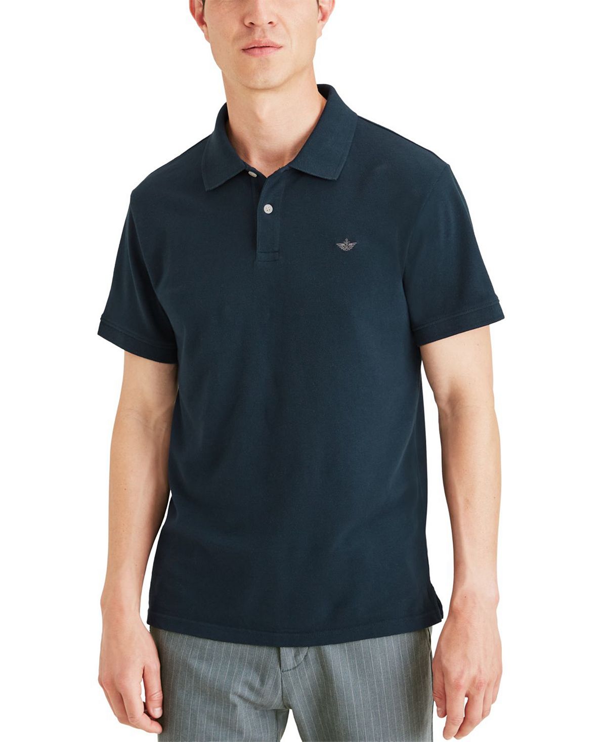 цена Мужская рубашка поло slim-fit с вышитым логотипом icon Dockers