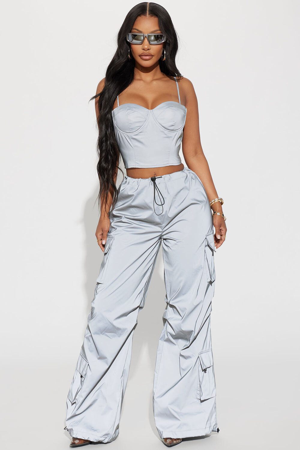 

Брюки Fashion Nova IMP61615, серебряный