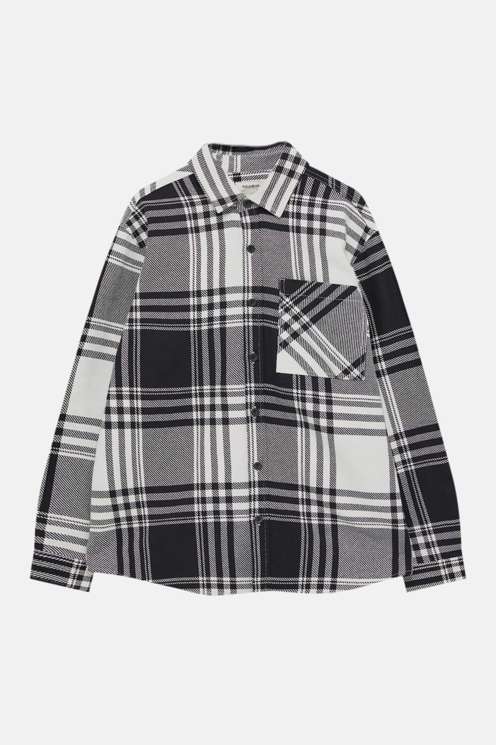 

Рубашка в клетку Pull&Bear, черный