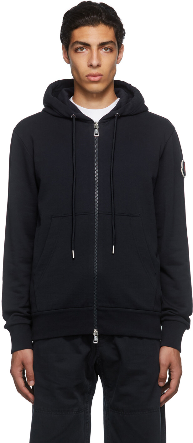 

Молния с логотипом темно-синего цвета Moncler, Синий