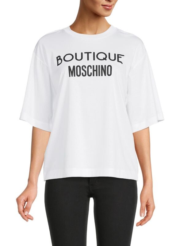 

Футболка Boutique Moschino с логотипом, белый