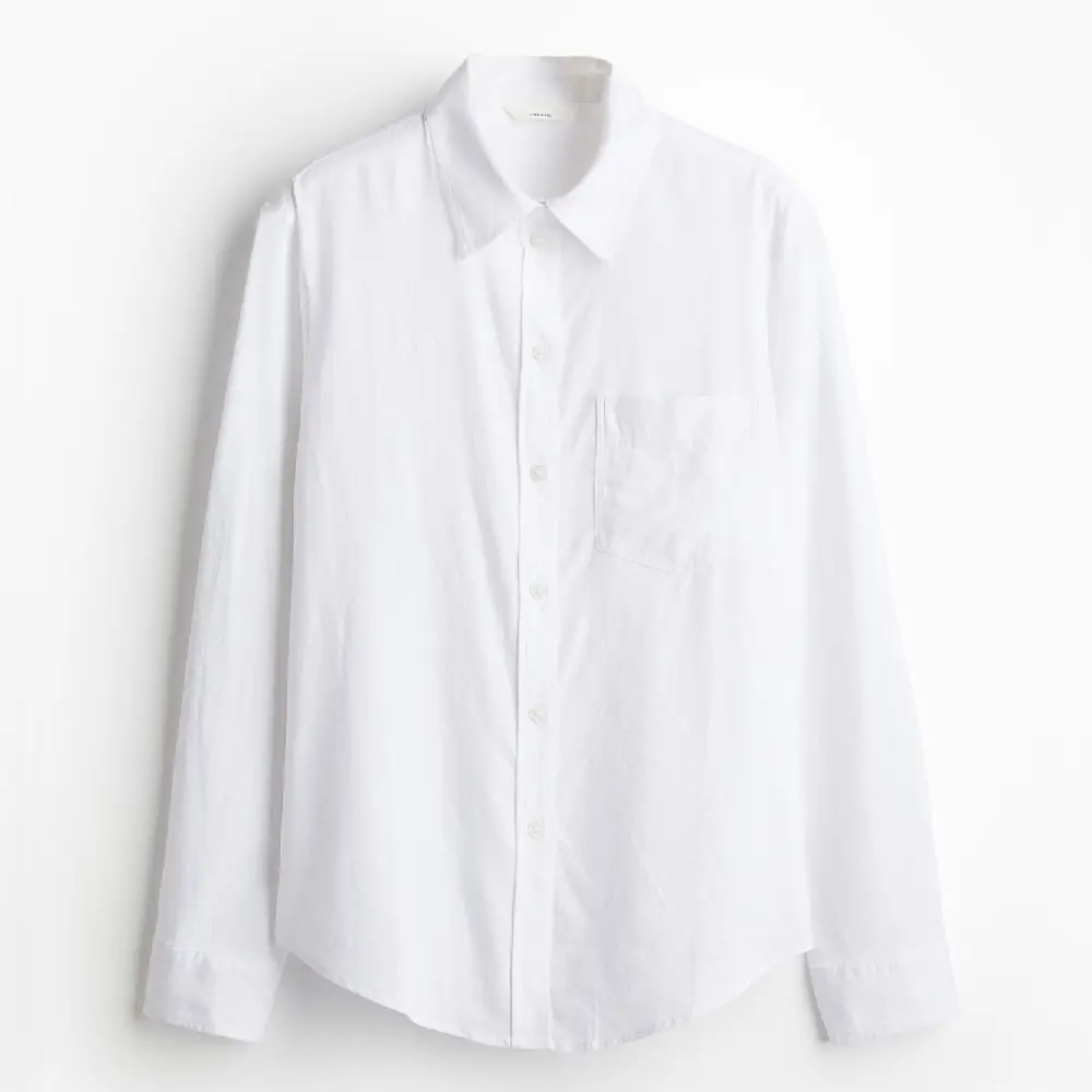 Рубашка H&M Linen-blend, белый