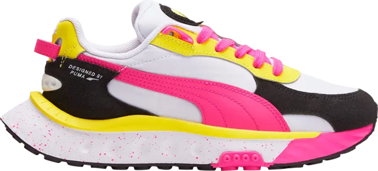 

Кроссовки Puma Wild Rider Big Kid Rollin - Pink Glow Yellow, розовый