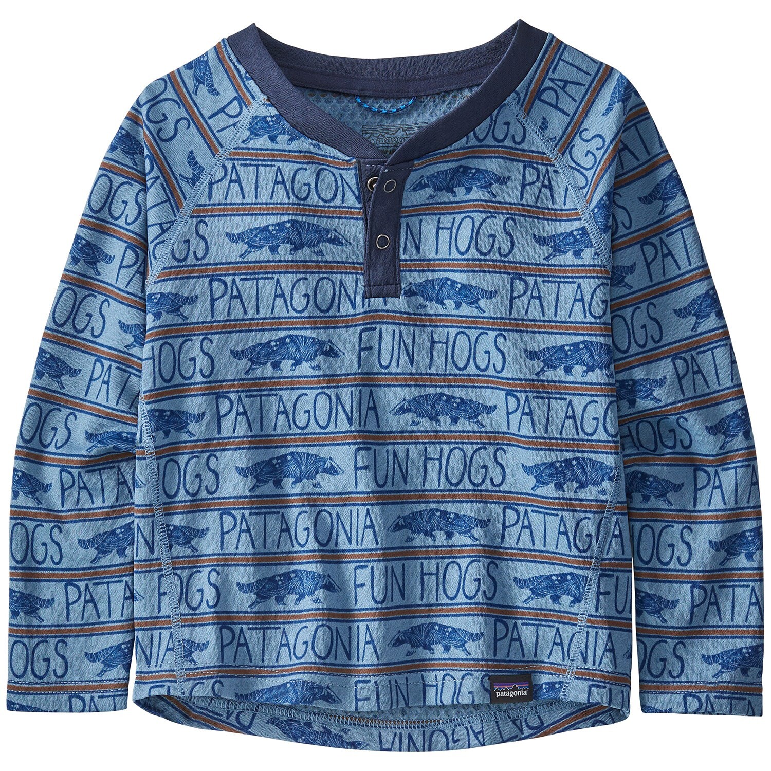 

Рубашка детская Patagonia Capilene Midweight Henley, синий