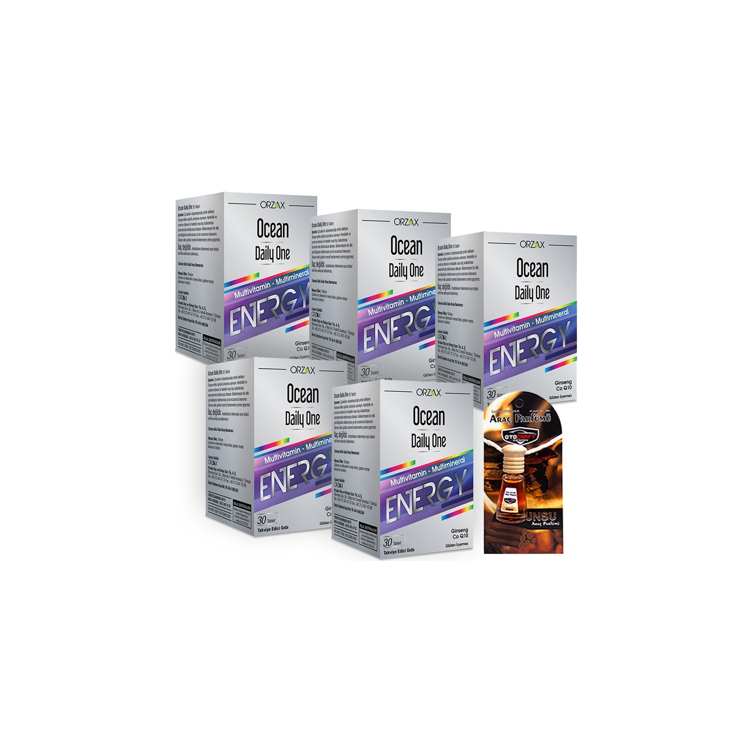 

Orzax Ocean Daily One Energy Tablet x 5 шт. + автомобильный ароматизатор