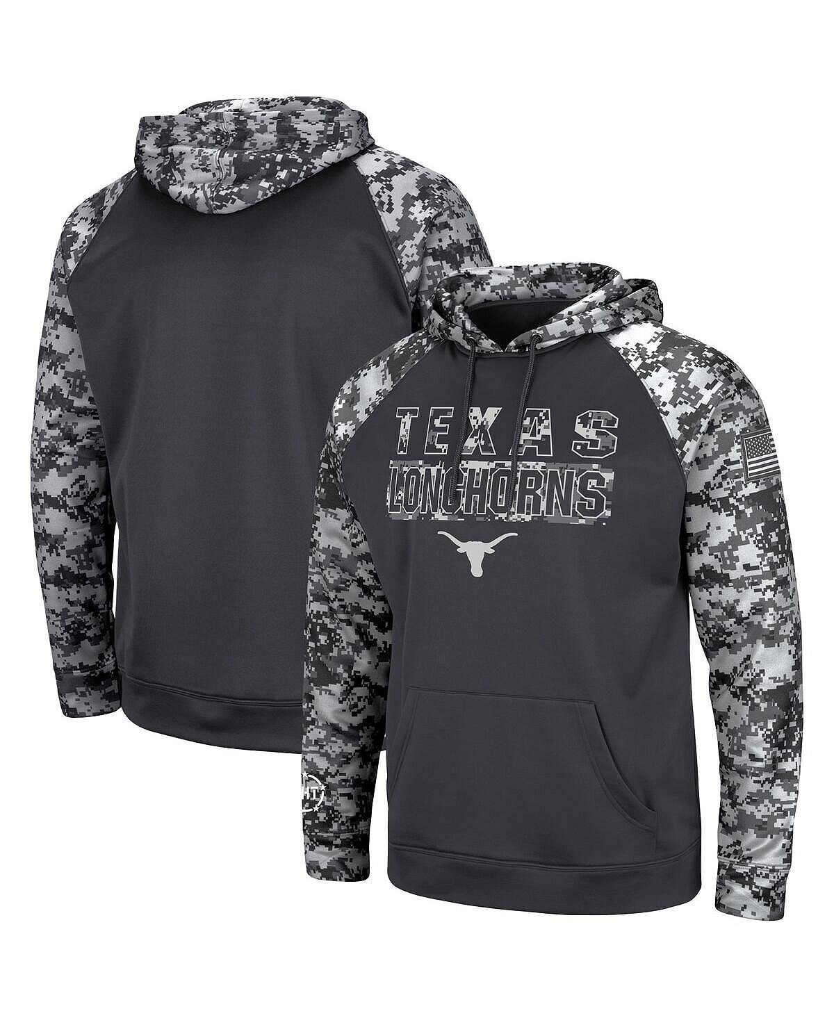 

Мужская темно-серая худи texas longhorns big and tall oht в стиле милитари appreciation digi camo raglan pullover hoodie Colosseum, мульти