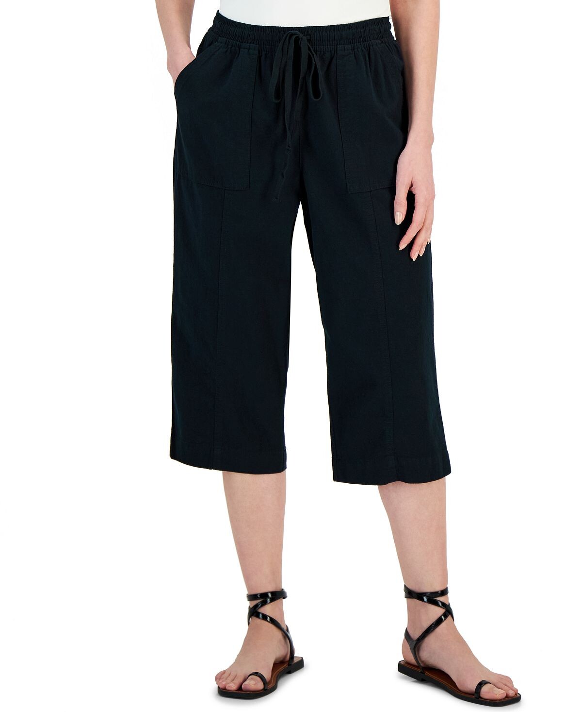 

Женские хлопковые капри без застежек quinn, созданные для macy's Karen Scott, мульти