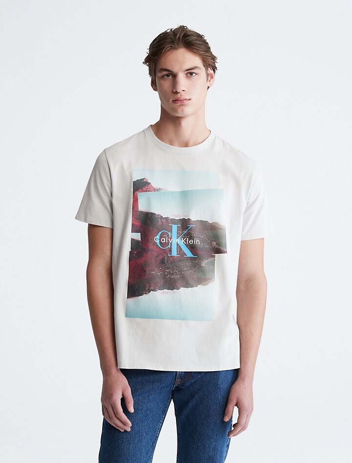 

Футболка с круглым вырезом и логотипом Mountain Calvin Klein, серый