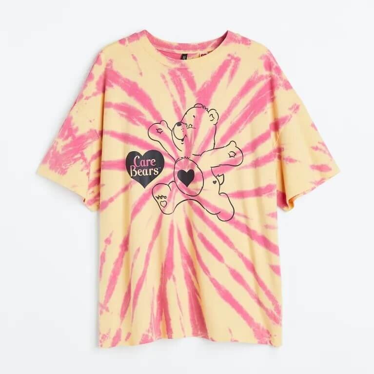 

Футболка H&M+ Oversize With A Print, желтый