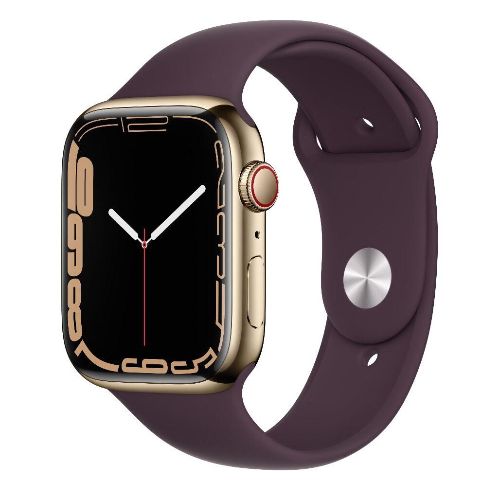 

Умные часы Apple Watch Series 7 Stainless Steel (GPS+Cellular), 41 mm, Gold/Dark Cherry, Золотой
