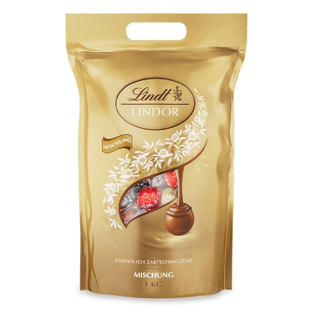 

Конфеты Lindt Lindor Kugel Beutel Mischung, три шоколада, 1000г