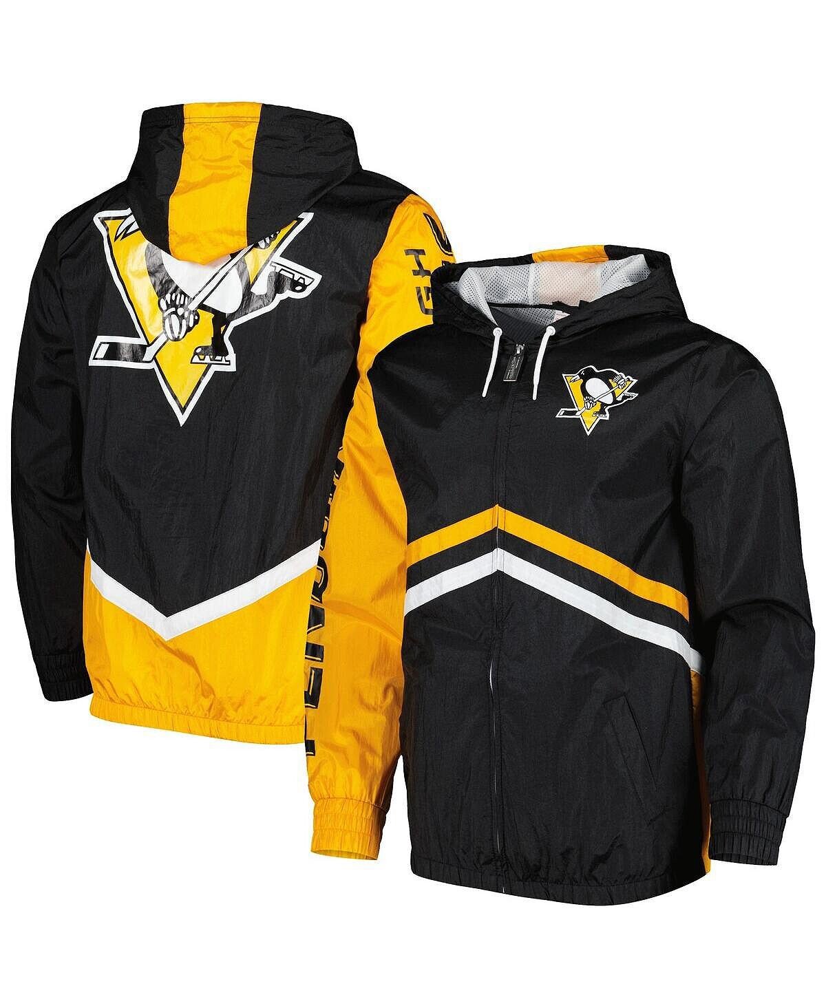 

Мужская черная ветровка с молнией во всю длину pittsburgh penguins undeniable Mitchell & Ness, черный